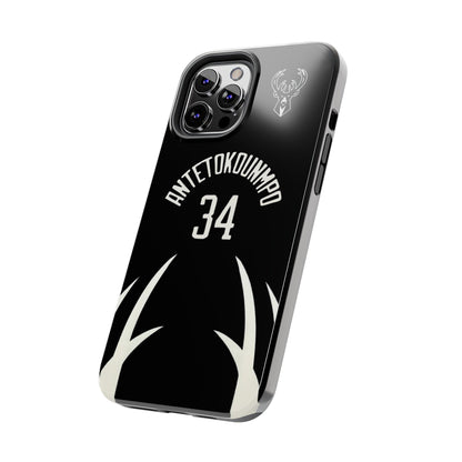 Giannis Antetokounmpo Milwaukee Bucks – Basketball iPhone and Samsung Case Black