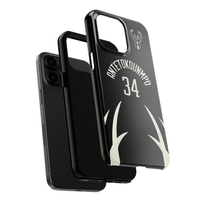 Giannis Antetokounmpo Milwaukee Bucks – Basketball iPhone and Samsung Case Black
