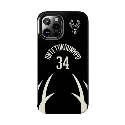 Giannis Antetokounmpo Milwaukee Bucks – Basketball iPhone and Samsung Case Black