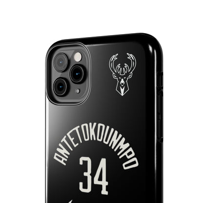 Giannis Antetokounmpo Milwaukee Bucks – Basketball iPhone and Samsung Case Black
