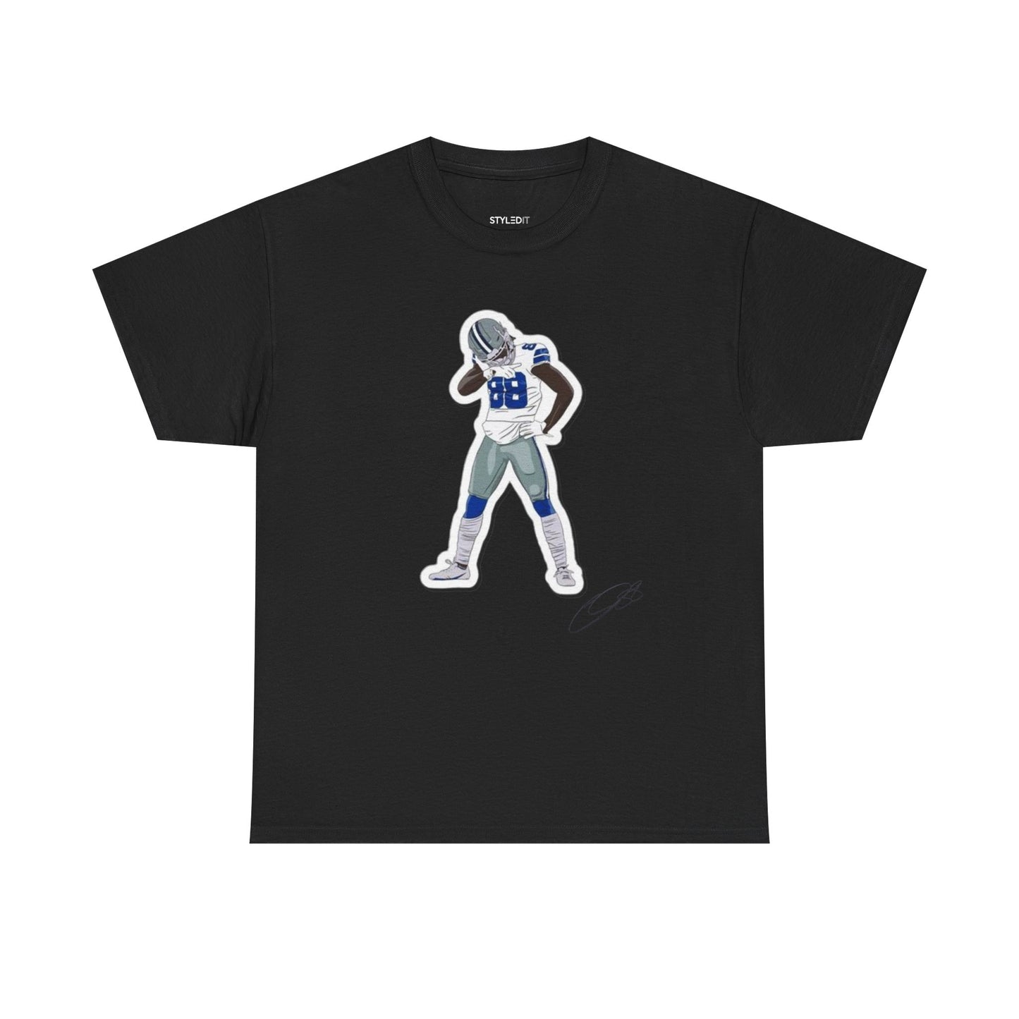 Ceedee Lamb Cartoon Graphic Tee Shirt - NFL Football T-Shirt Fan Apparel
