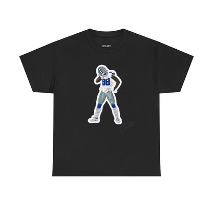 Ceedee Lamb Cartoon Graphic Tee Shirt - NFL Football T-Shirt Fan Apparel