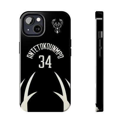 Giannis Antetokounmpo Milwaukee Bucks – Basketball iPhone and Samsung Case Black