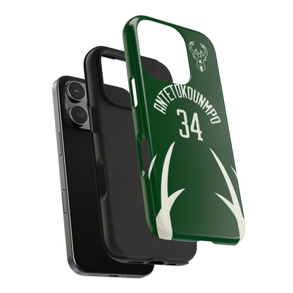 Giannis Antetokounmpo Milwaukee Bucks – Basketball iPhone and Samsung Case Green