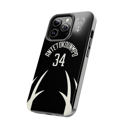 Giannis Antetokounmpo Milwaukee Bucks – Basketball iPhone and Samsung Case Black