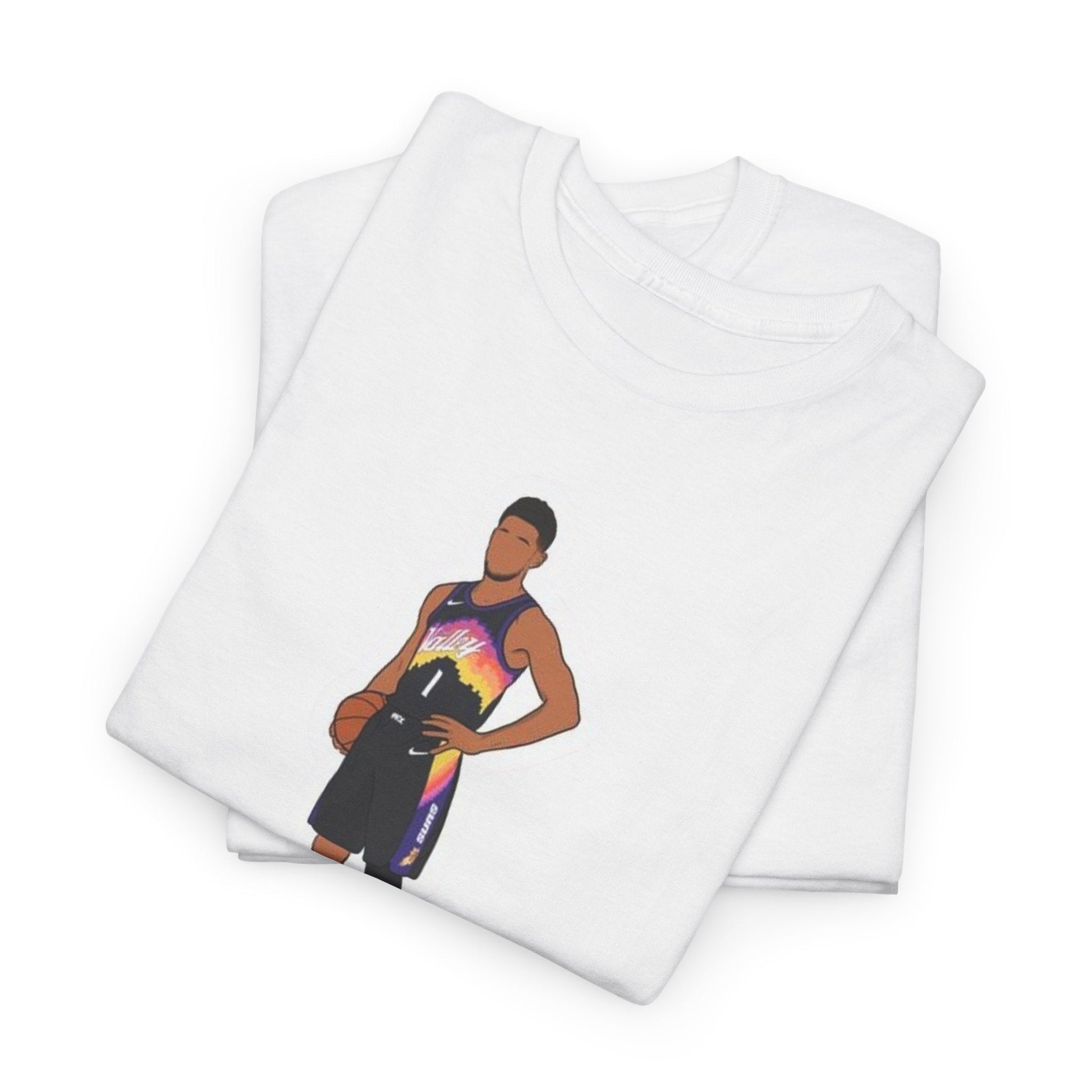 Devin Booker shirt featuring a vibrant player design