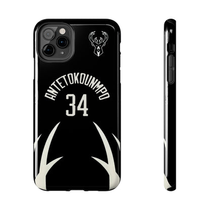 Giannis Antetokounmpo Milwaukee Bucks – Basketball iPhone and Samsung Case Black