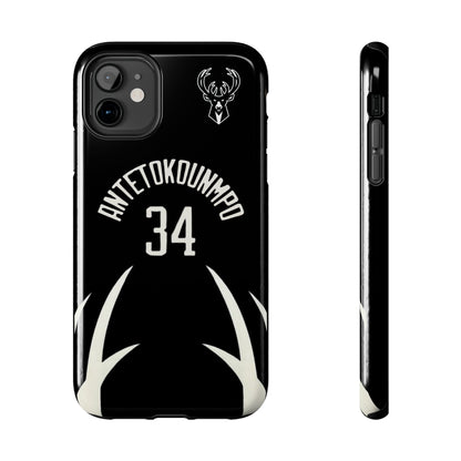 Giannis Antetokounmpo Milwaukee Bucks – Basketball iPhone and Samsung Case Black