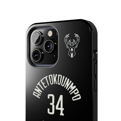 Giannis Antetokounmpo Milwaukee Bucks – Basketball iPhone and Samsung Case Black