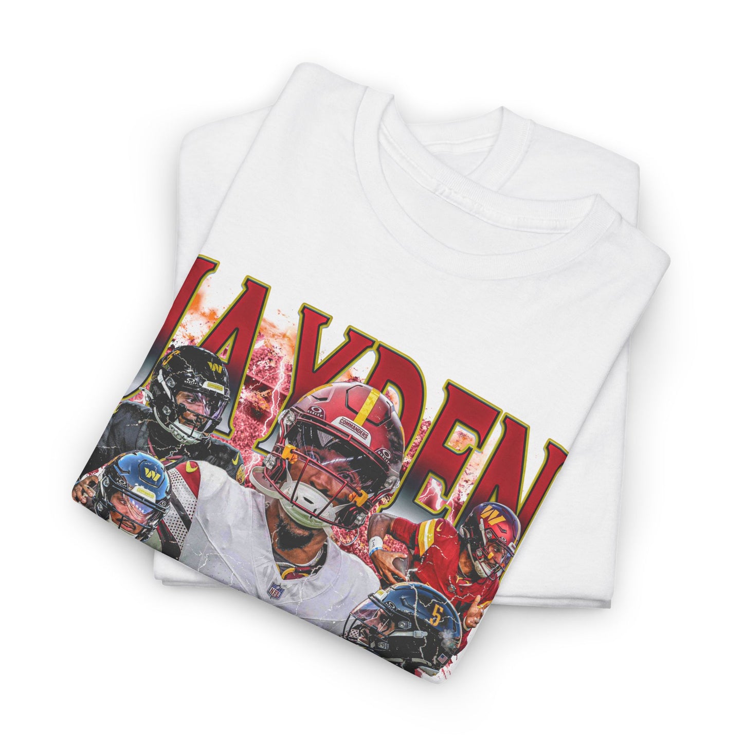 Vintage 90s Graphic Style Jayden Daniels T-Shirt -  Retro Oversized Sport Tee, Jayden Daniels Shirt, Washington Commanders Shirt, Classic American Football Fan Bootleg Gift