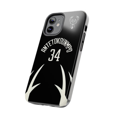 Giannis Antetokounmpo Milwaukee Bucks – Basketball iPhone and Samsung Case Black