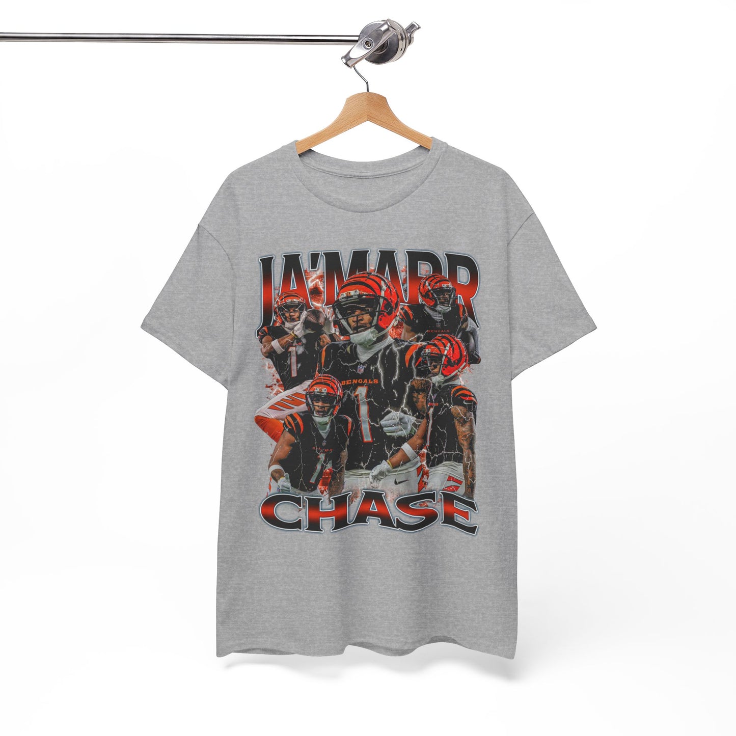 Vintage 90s Graphic Style Ja'Marr Chase T-Shirt -  Retro Oversized Sport Tee, Ja'Marr Chase Shirt, Cincinnati Bengals Shirt, Classic American Football Fan Bootleg Gift