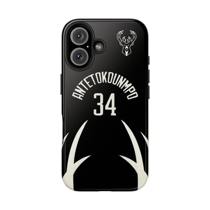 Giannis Antetokounmpo Milwaukee Bucks – Basketball iPhone and Samsung Case Black