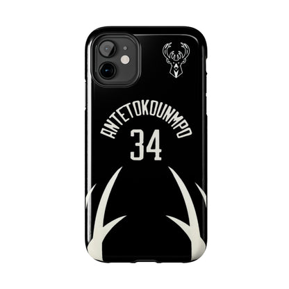 Giannis Antetokounmpo Milwaukee Bucks – Basketball iPhone and Samsung Case Black