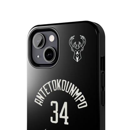 Giannis Antetokounmpo Milwaukee Bucks – Basketball iPhone and Samsung Case Black