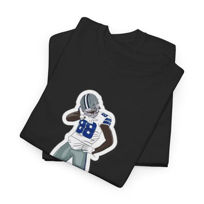 Ceedee Lamb Cartoon Graphic Tee Shirt - NFL Football T-Shirt Fan Apparel